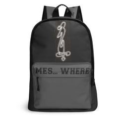 Men's 17 Inch Twill (PU) Leather School Backpack