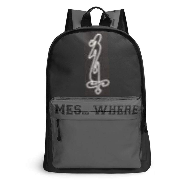 Men's 17 Inch Twill (PU) Leather School Backpack