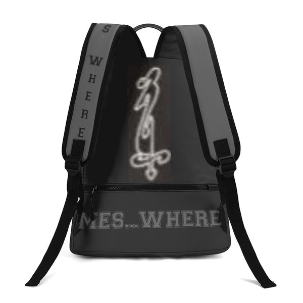 Men's 17 Inch Twill (PU) Leather School Backpack