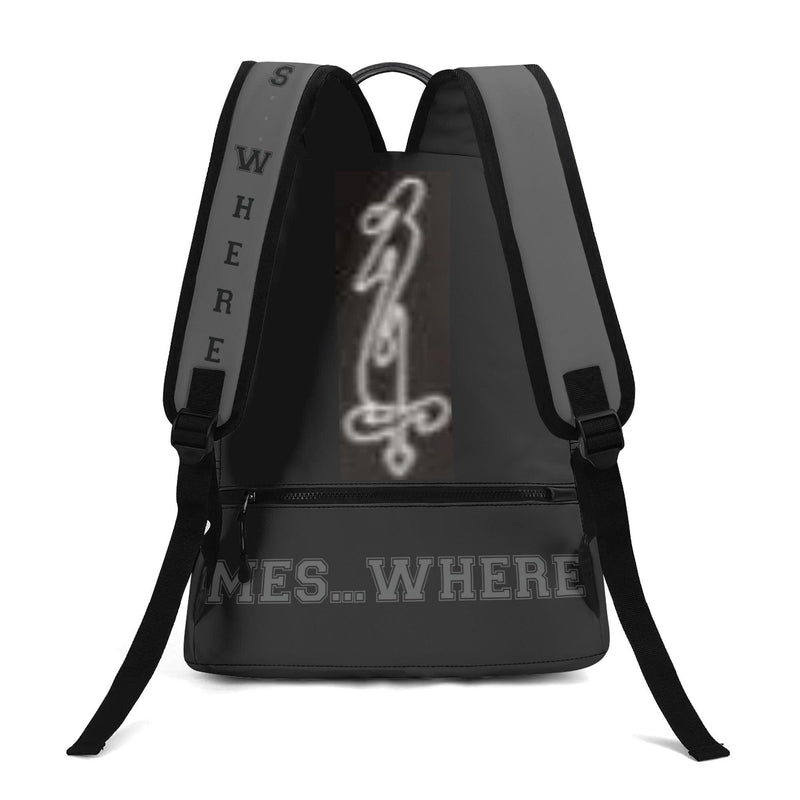 Men's 17 Inch Twill (PU) Leather School Backpack
