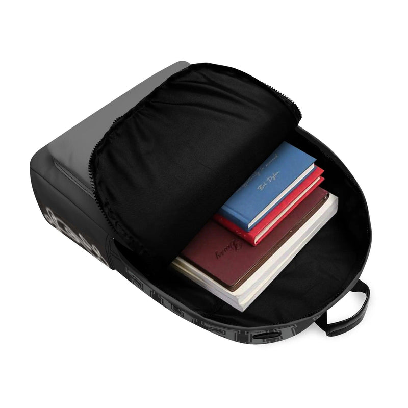Men's 17 Inch Twill (PU) Leather School Backpack