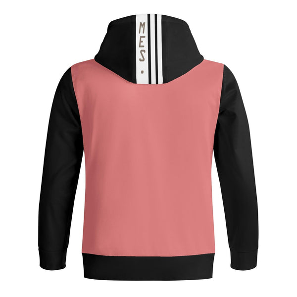 Women's Print All Over Full Zip Turtleneck Hoodie Streetwear