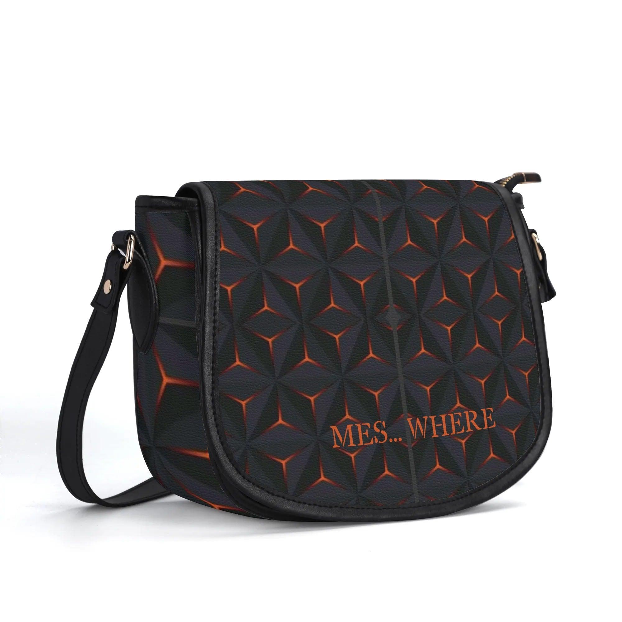 Women's Leather Saddle Bag - MES...Where