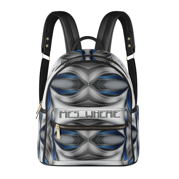 Men's Casual PU Leather Backpack