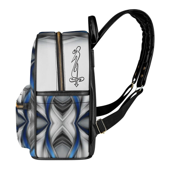 Men's Casual PU Leather Backpack