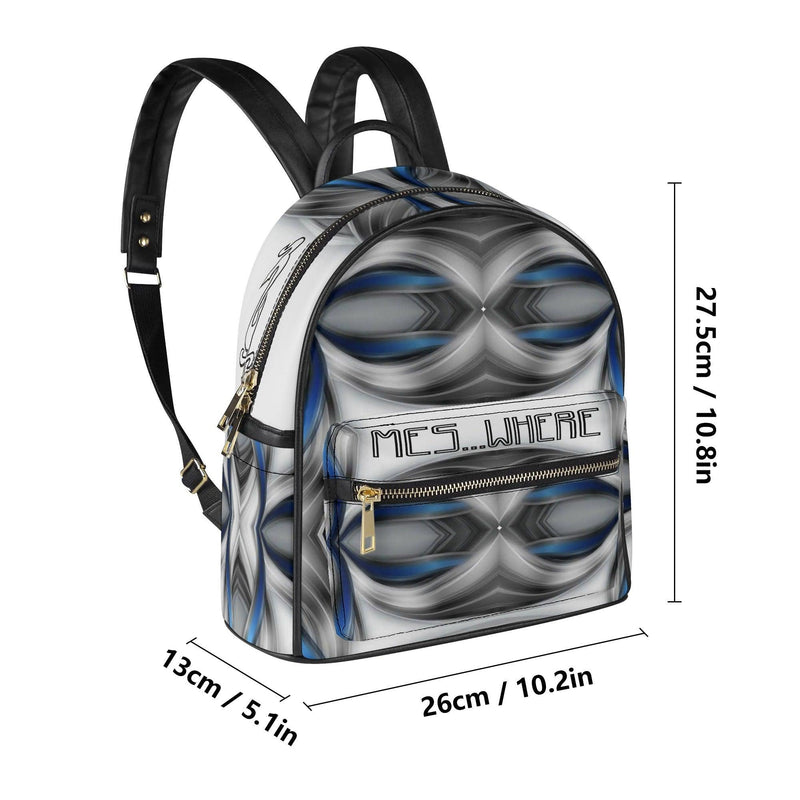Men's Casual PU Leather Backpack