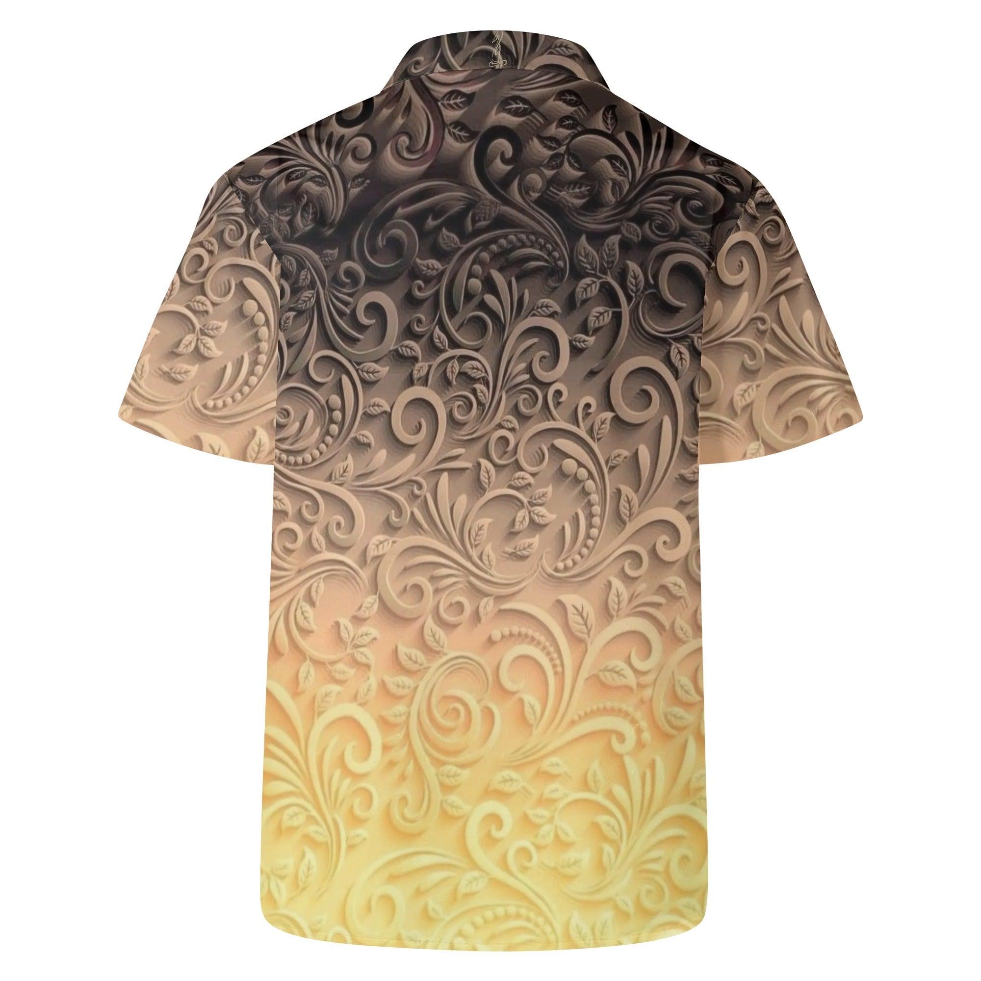 Men's All Over Print Casual Short Sleeve Shirt - MES...Where