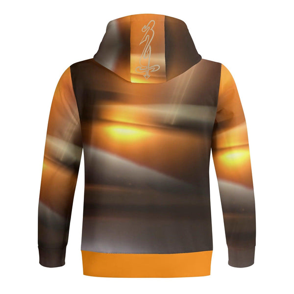 Unisex Men's/Women's Print All Over T-Shirt Full Zip Turtleneck Hoodie Streetwear