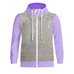 Women's Print All Over T-Shirt Zipper Hoodie