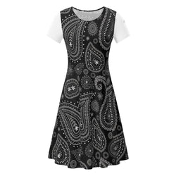 Women's Short Sleeve Ruffle Dress