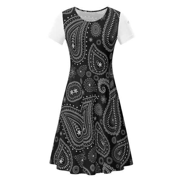 Women's Short Sleeve Ruffle Dress