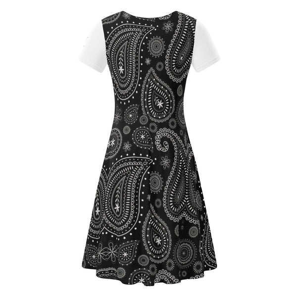 Women's Short Sleeve Ruffle Dress