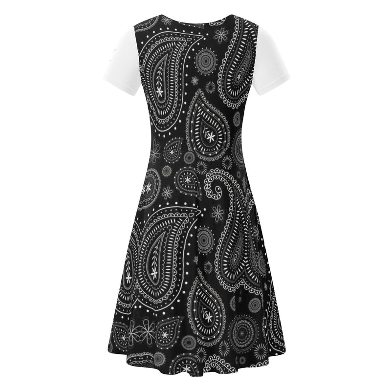 Women's Short Sleeve Ruffle Dress