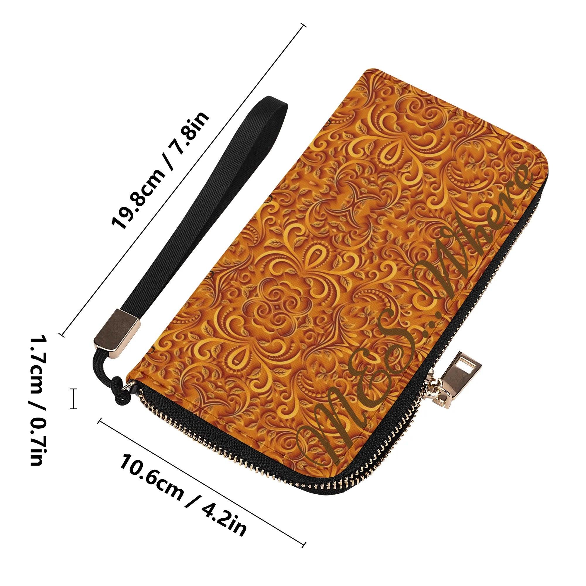 Clutch Leather Zipper Wallet - MES...Where