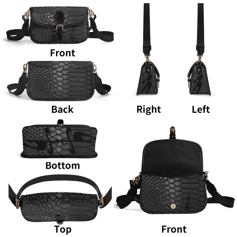 Women's Leather With Chain Crossbody Square Bag