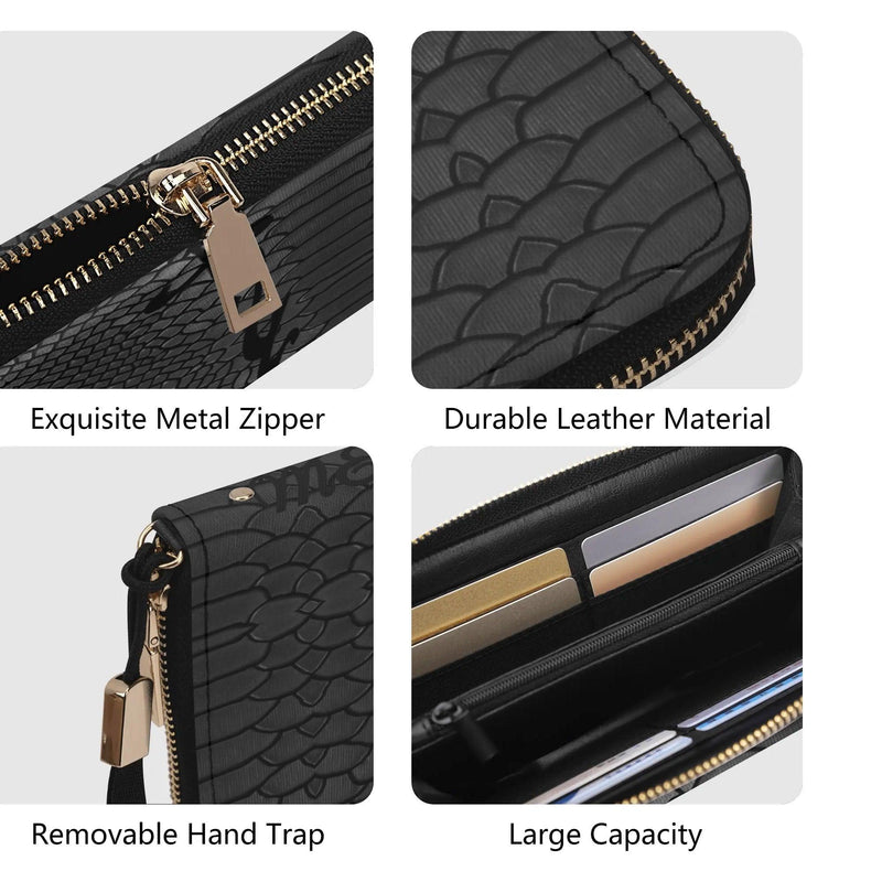 Clutch Leather Zipper Wallet