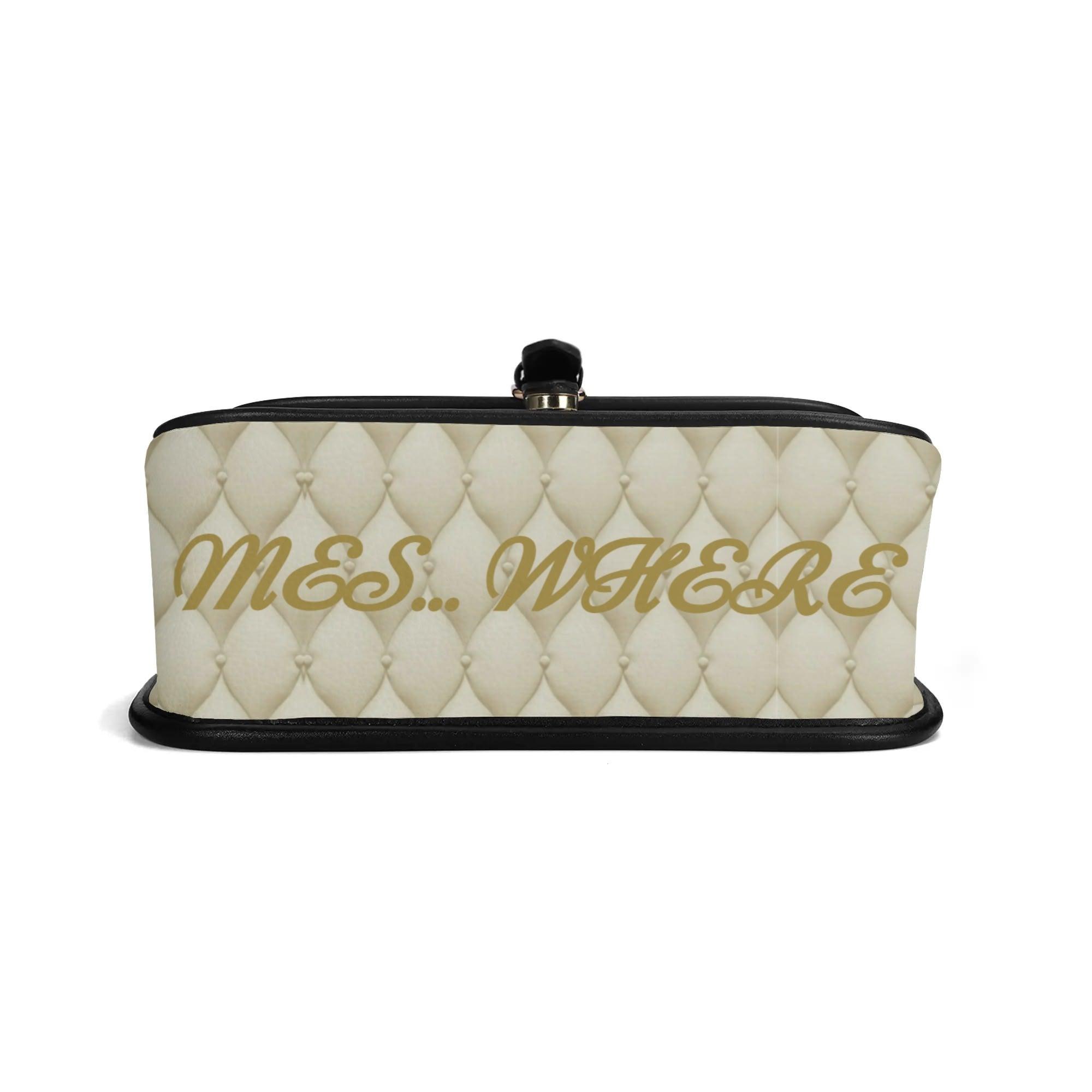 Women's Leather With Chain Crossbody Square Bag - MES...Where