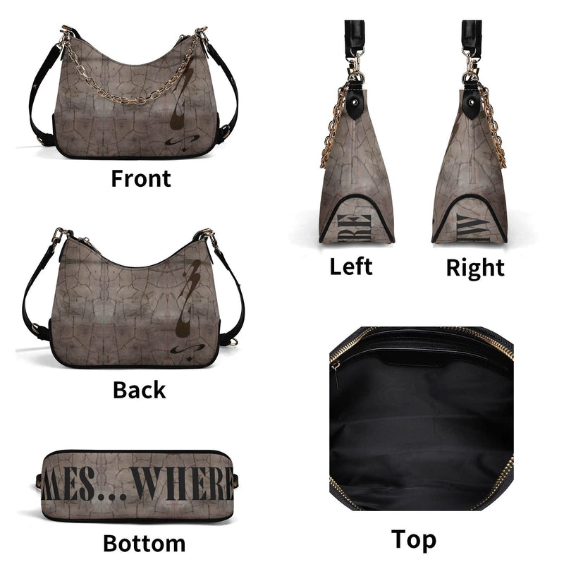 Women's Shoulder Bag With Chain Decoration