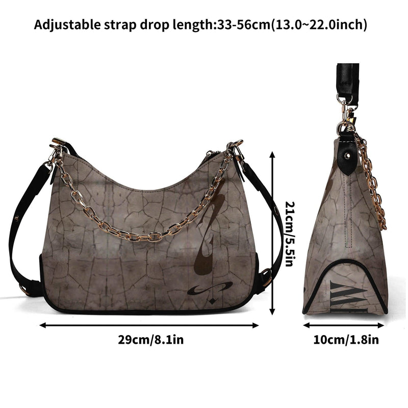 Women's Shoulder Bag With Chain Decoration