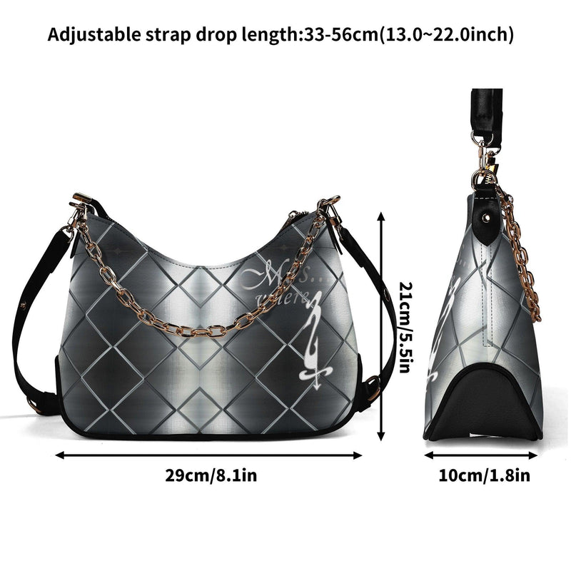 Women's Shoulder Bag With Chain Decoration