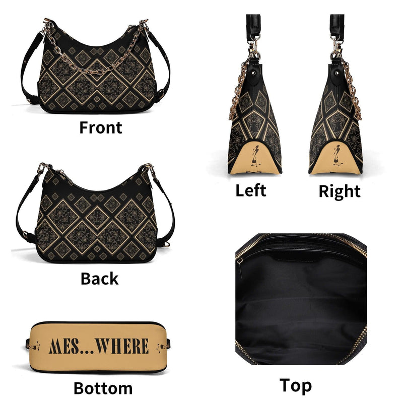 Women's Shoulder Bag With Chain Decoration