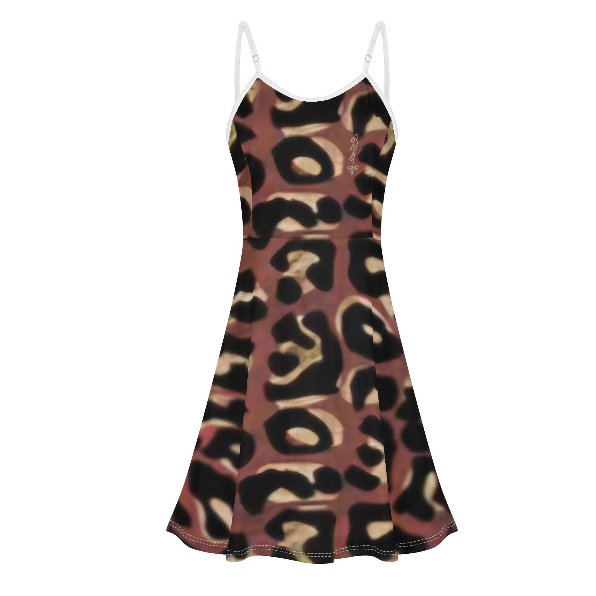 Women's Lounge Sleeveless Adjustable Spaghetti Strap Short Swing Dress - MES...Where