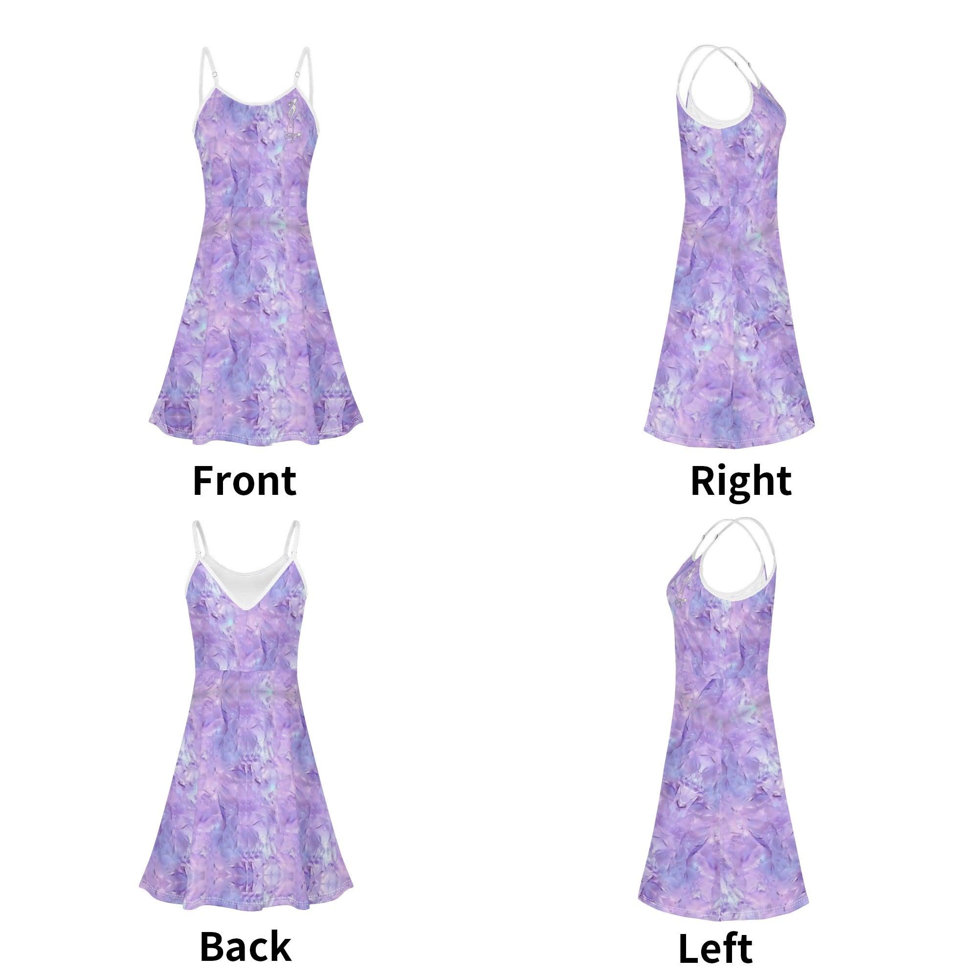 Women's Lounge Sleeveless Adjustable Spaghetti Strap Short Swing Dress - MES...Where