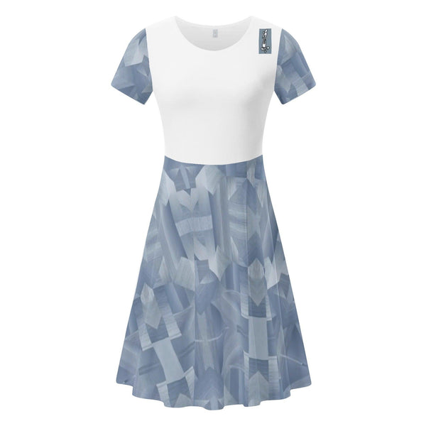 Women's Short Sleeve Ruffle Dress