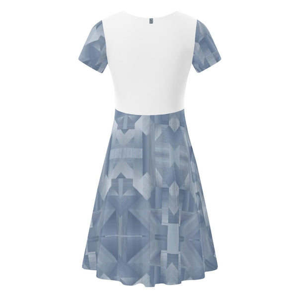 Women's Short Sleeve Ruffle Dress