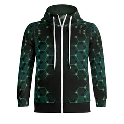 Men's Full Zip Turtleneck Hoodie Streetwear