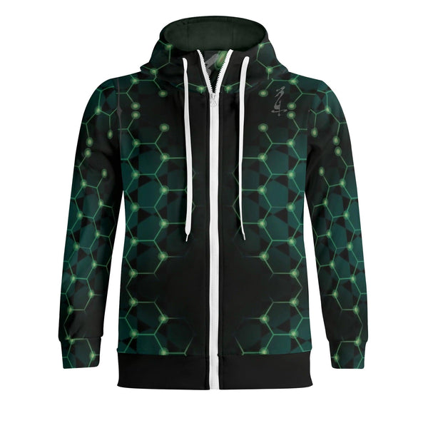 Men's Full Zip Turtleneck Hoodie Streetwear