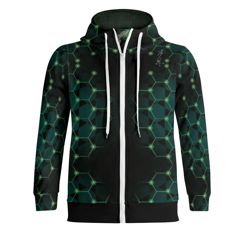 Men's Full Zip Turtleneck Hoodie Streetwear