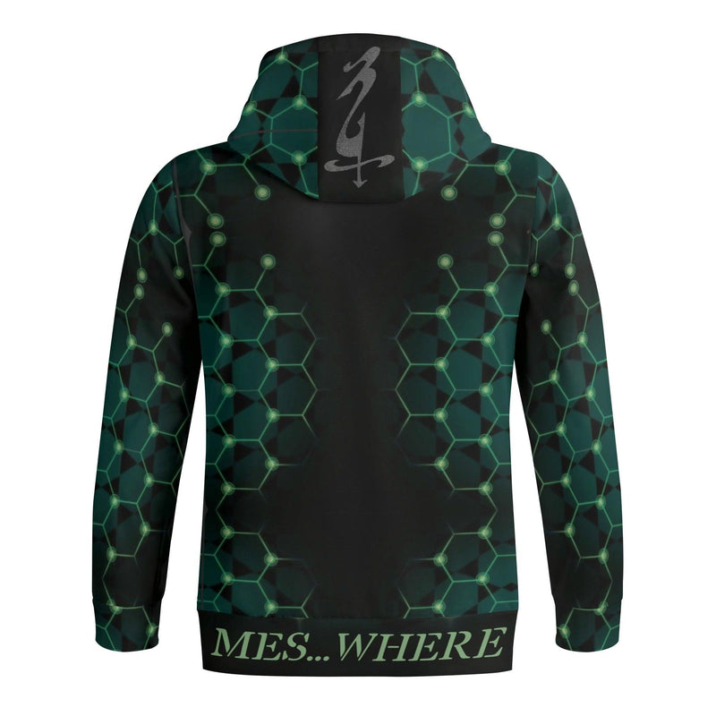 Men's Full Zip Turtleneck Hoodie Streetwear