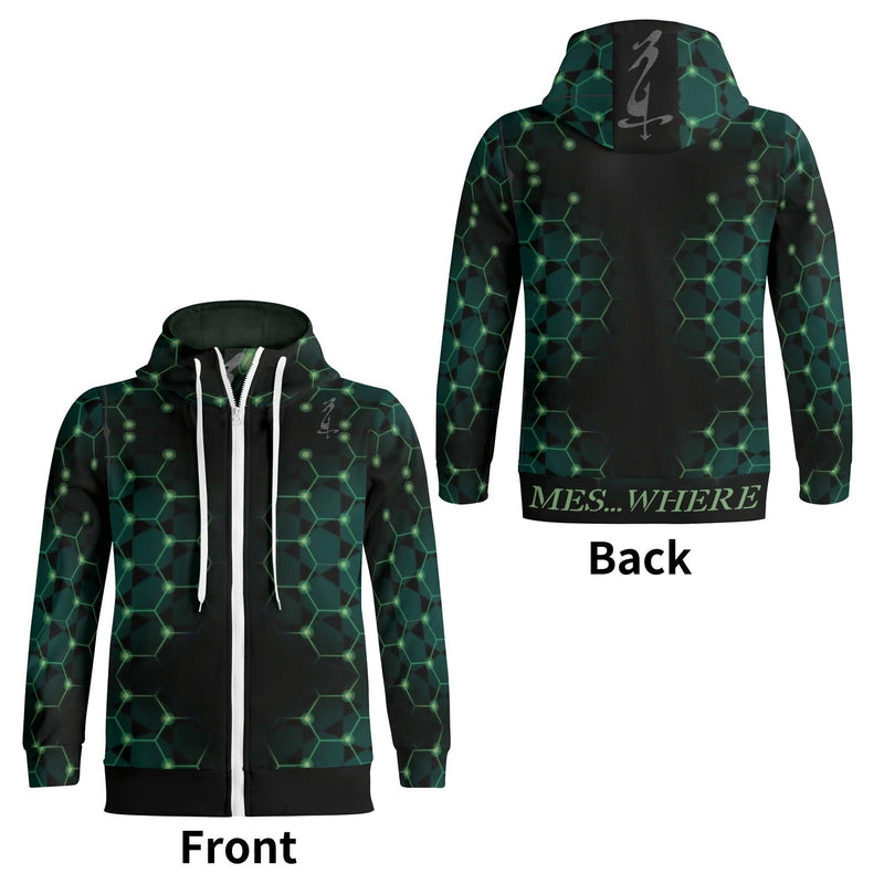 Men's Full Zip Turtleneck Hoodie Streetwear