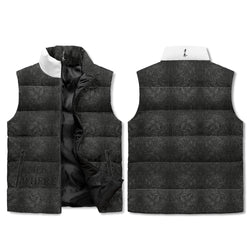 Men's Unisex Lightweight All Over Printing Stand Collar Zip Up Puffer Vest