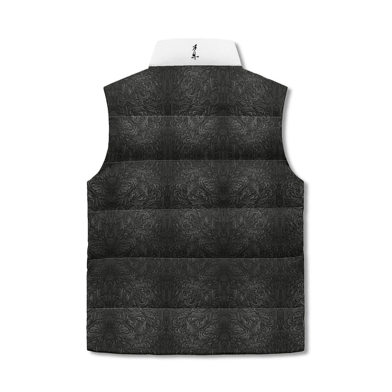 Men's Unisex Lightweight All Over Printing Stand Collar Zip Up Puffer Vest