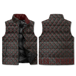 Men's Unisex Lightweight All Over Printing Stand Collar Zip Up Puffer Vest