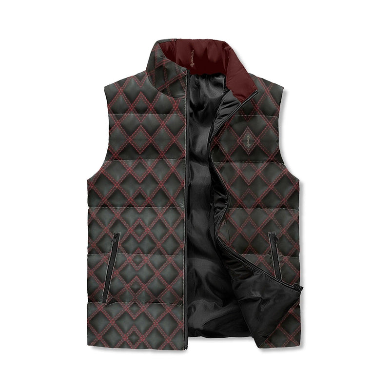 Men's Unisex Lightweight All Over Printing Stand Collar Zip Up Puffer Vest