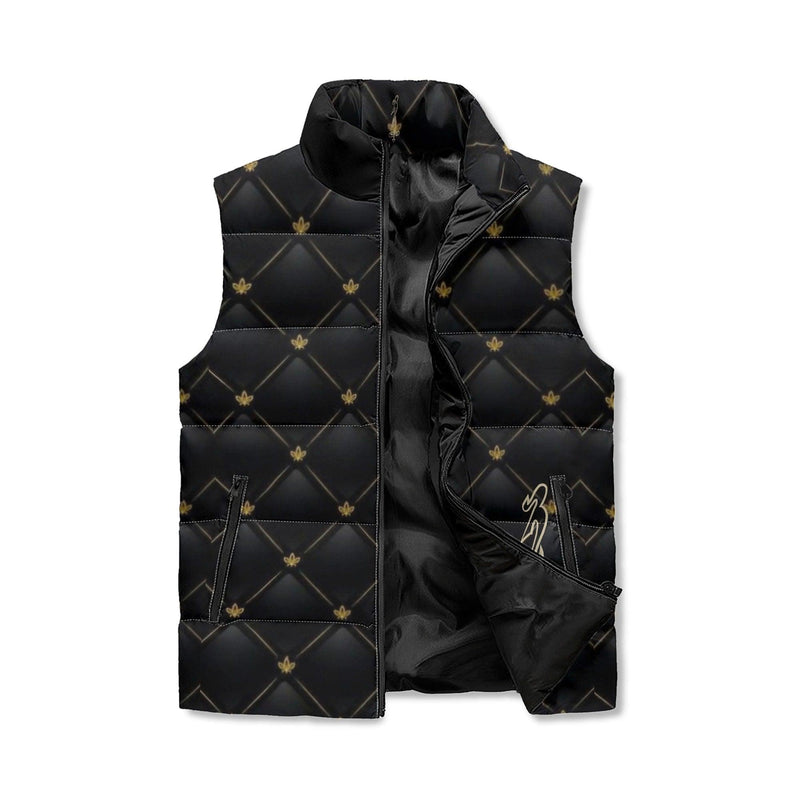 Men's Unisex Lightweight All Over Printing Stand Collar Zip Up Puffer Vest
