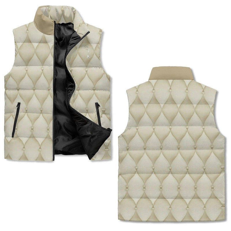 Women's Unisex Lightweight All Over Printing Stand Collar Zip Up Puffer Vest