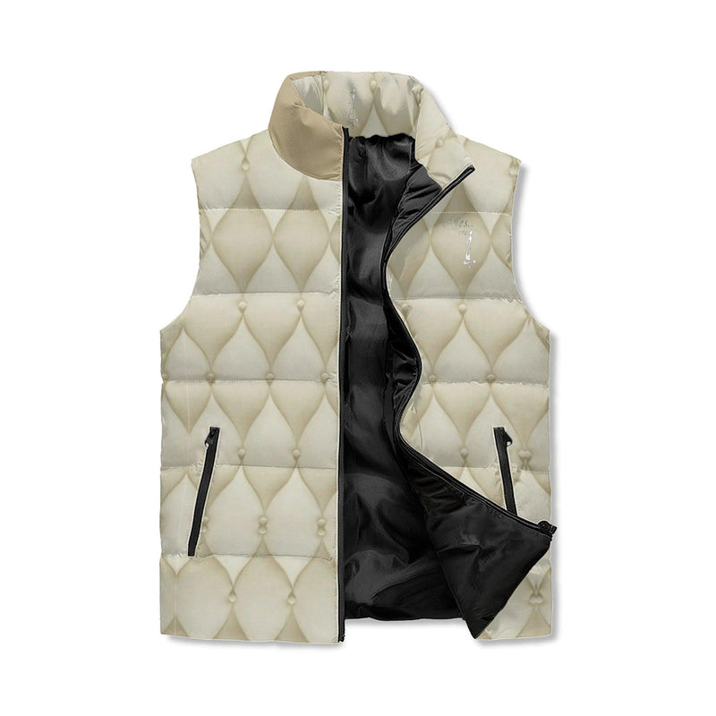 Women's Unisex Lightweight All Over Printing Stand Collar Zip Up Puffer Vest