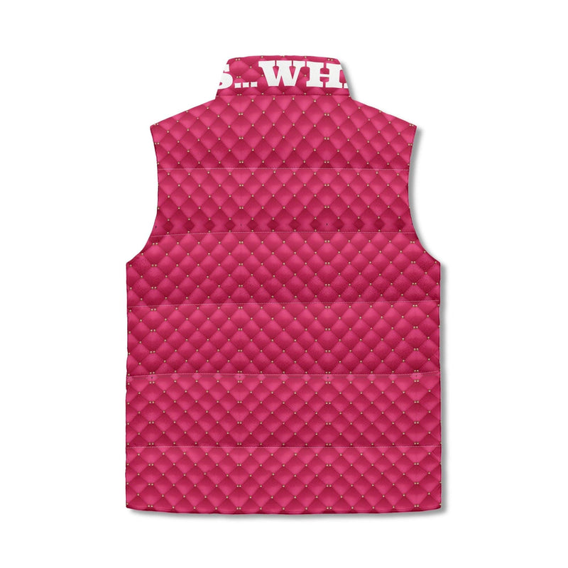 Women's Unisex Lightweight All Over Printing Stand Collar Zip Up Puffer Vest