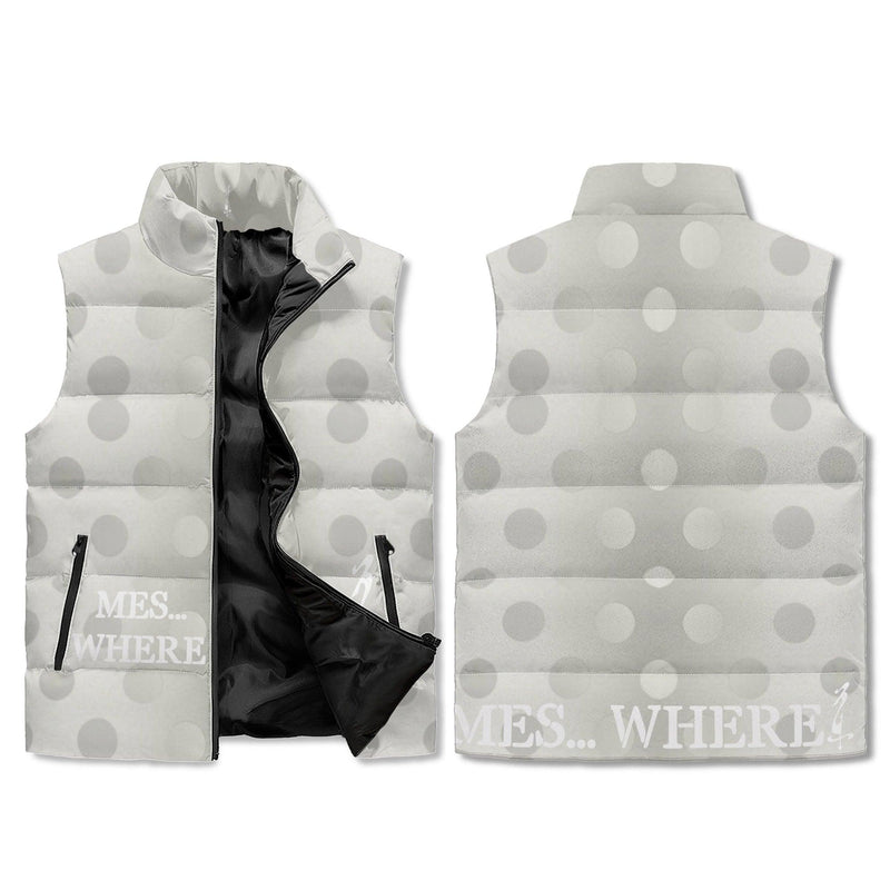 Women's Unisex Lightweight All Over Printing Stand Collar Zip Up Puffer Vest