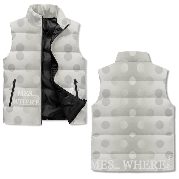 Women's Unisex Lightweight All Over Printing Stand Collar Zip Up Puffer Vest