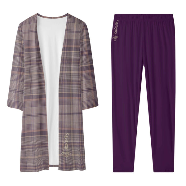 Women's Long Sleeve Cardigan and Leggings 2pcs
