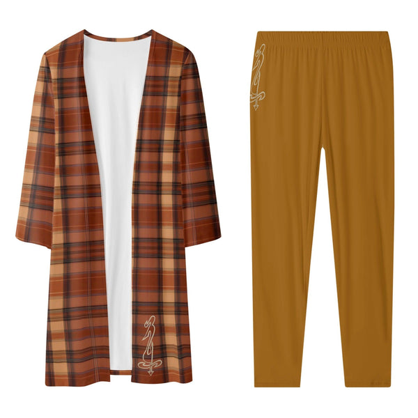 Women's Long Sleeve Cardigan and Leggings 2pcs