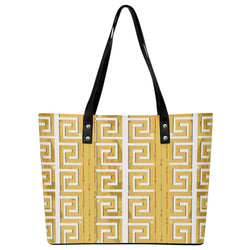 Women's Leather Tote Bag with Front Zipper Pocket
