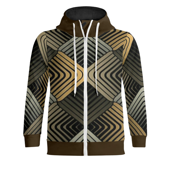 Unisex Men's/Women's Full Zip Turtleneck Hoodie Streetwear