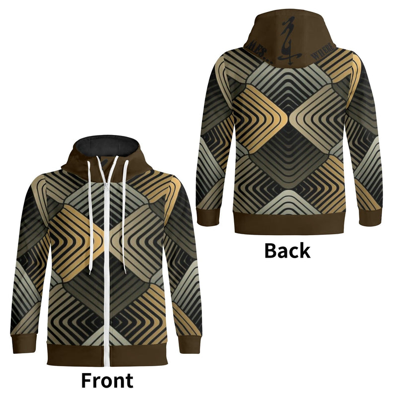 Unisex Men's/Women's Full Zip Turtleneck Hoodie Streetwear