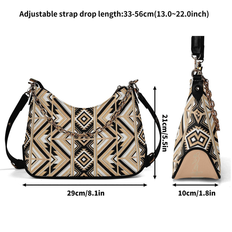 Women's Shoulder Bag With Chain Decoration